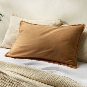 NWOT Casaluna Linen Blend Standard Sham in Warm Brown